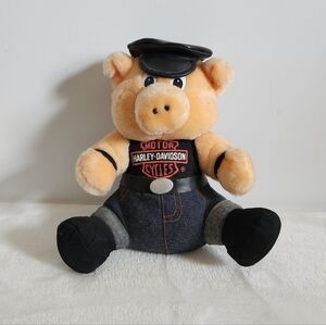Harley Davidson H-D Vintage 1993 Collectible 10" Plush Stuffed Hog Pig